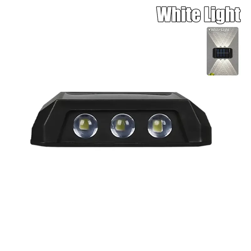 Wandlamp op zonne-energie IP65 Waterdichte LED-veiligheidslicht Omhoog en omlaag Verlichting Gemakkelijk te installeren Buitenterras Tuin Straat Landschap Decor