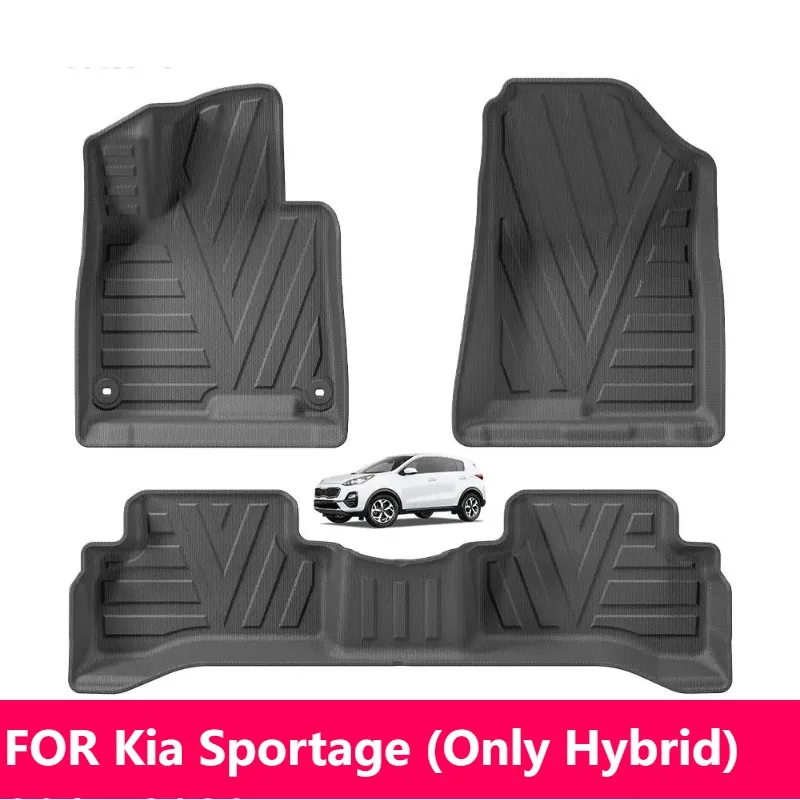 

Для Kia Sportage 2017-2022 годы (лише гибридный) TPE 3D коврики, черные автомобильные подушечки для ног без запаха, аксессуары