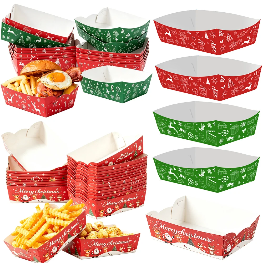 10-50 Pezzi Vassoi di Carta Na - Xmas Food Snacks recensione e prezzo