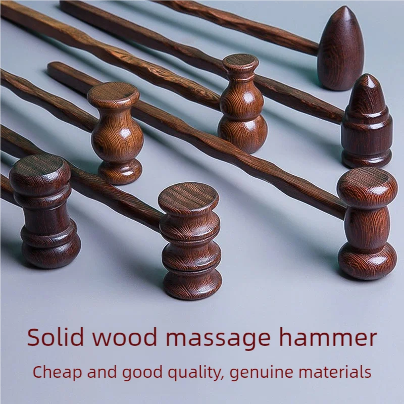 

Wooden Meridian Massage Hammer Chinese Hitting Meridian Massage Body Relax Neck Shoulder Back Tool Massage Hammer Stick