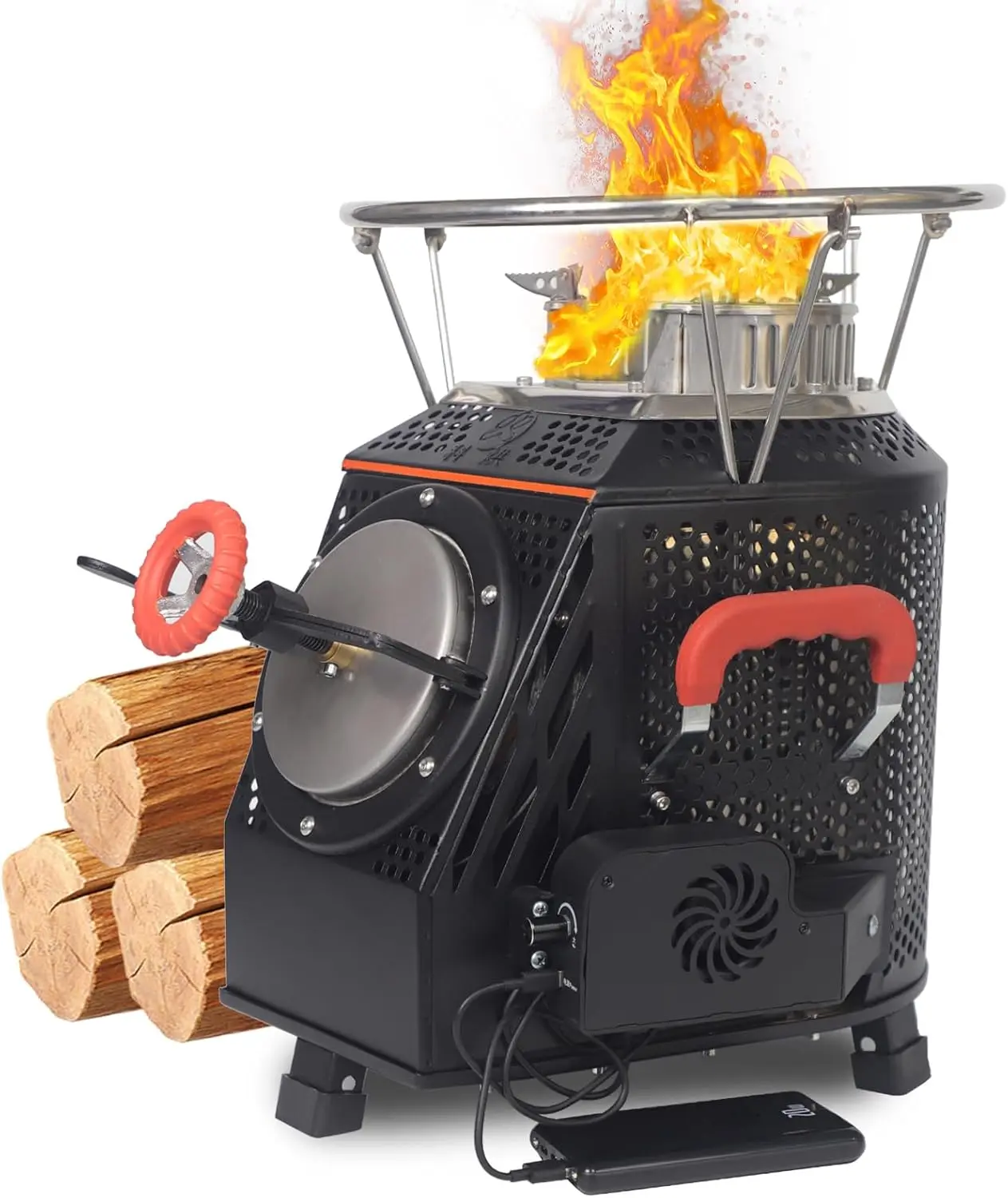 

Camping Wood Stove Cooking Efficiency: Non-traditional Smokeless Camp Wood Burning Stove, Versatile Emergency Camping Stove