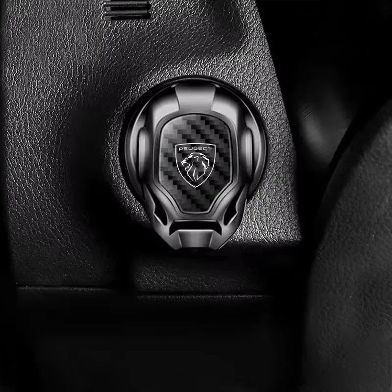 سيارة بنقرة واحدة أزرار البدء الغطاء الواقي الديكور أدوات السيارات لبيجو 108 406 407 408 206 207 208 306 307 308 508 RCZ #5