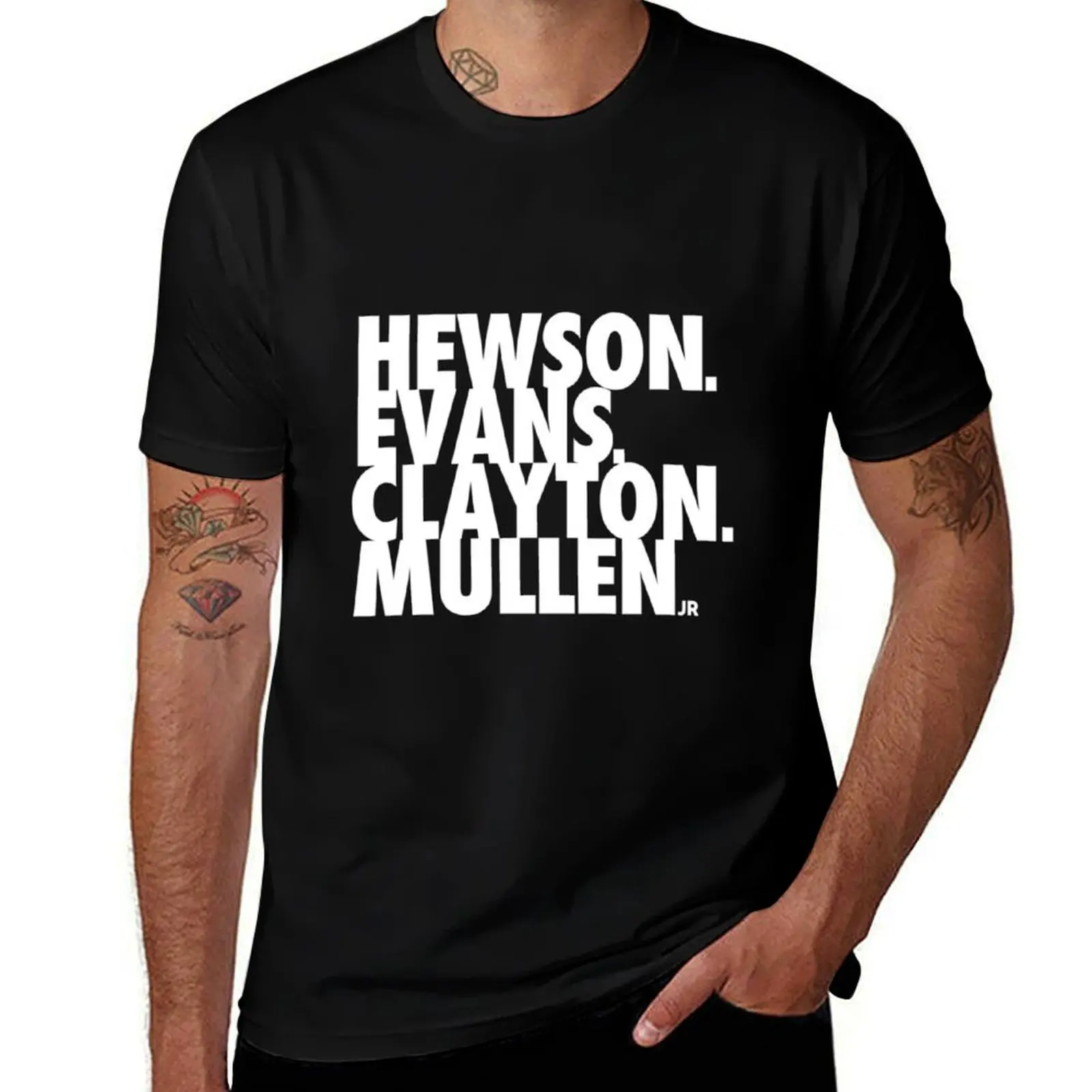 Hewson Evans Clayton and Mullen T-Shirt mens graphic t shirts T-Shirt