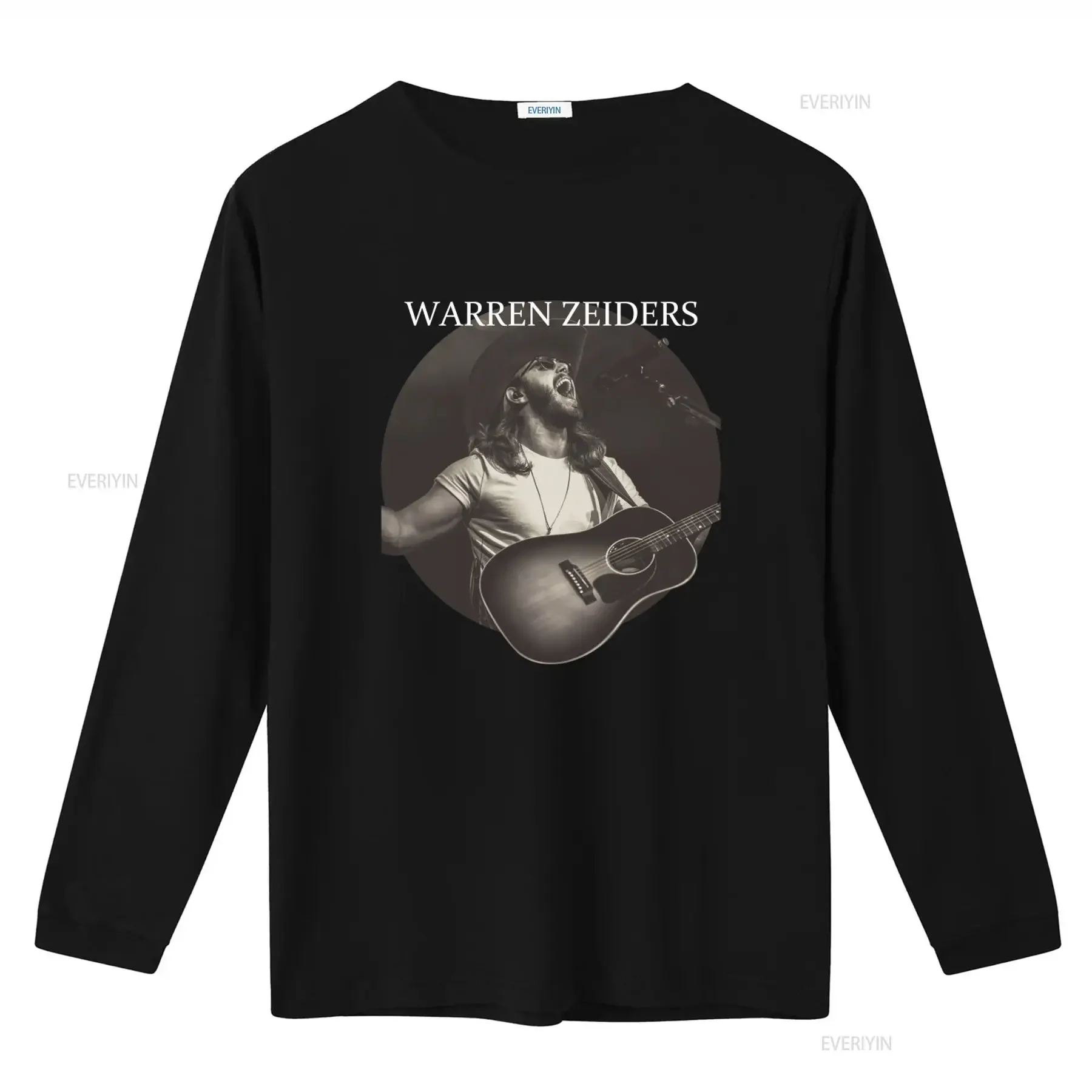 Warren Zeiders Country Music T shirt Stylish Guitar Performance Print vintage Washed Casual Slightly Top For Everyday Wear