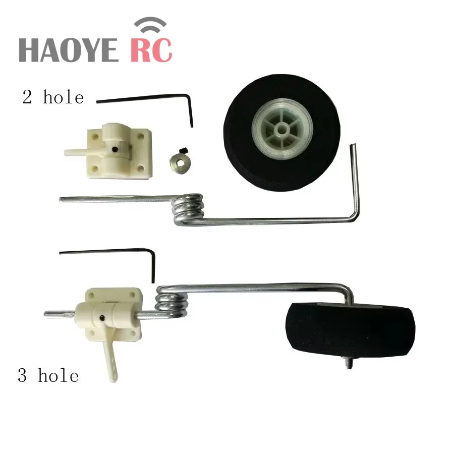 Haoye 1 Set Landing Gear Steering For Front Wheel With 2Hole/3Hole Steering Arm 46-60Class For RC Airplane Model Parts Accessory