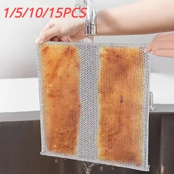 Cleaning Rags Cloth Kitchen Metal Steel Wire Washdishing Dish Cloths for Cleaning Magic Clean Tools Double -sided Household