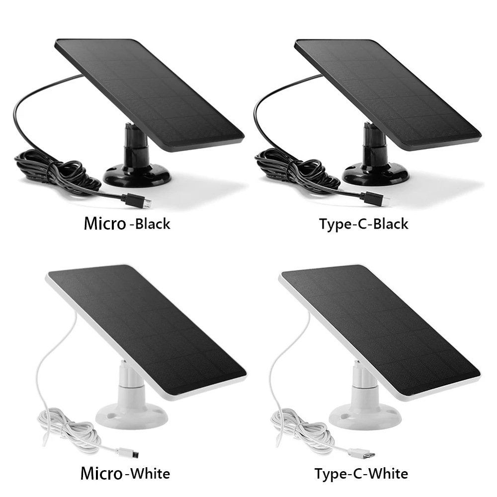 10W 5V ogniwa słoneczne ładowarka Micro USB + typu C wodoodporne ładowanie przenośne panele słoneczne do kamera ochrony systemu lampa domowa