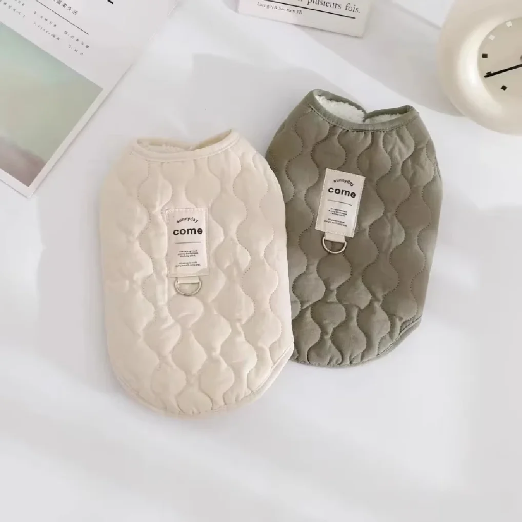 

Winter Warm Dog Vest Coat Jacket with D-ring for Small Medium Dogs Puppy Vest Clothes Cotton Pet Jacket Dog Costume