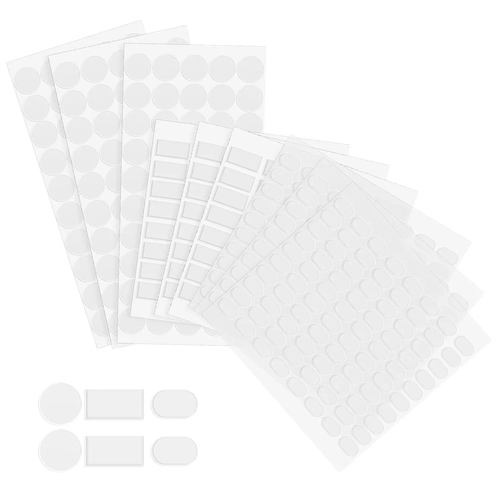 

9 Sheets Clear Double Sided Adhesive Dots Removable Sticky Putty for Crafts Wall Hanging Posters Scrapbook Mounting Without