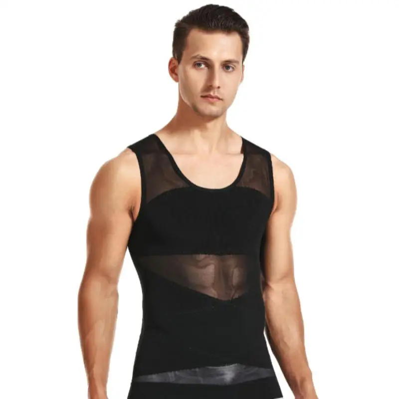 Body Shaper Compression Tops For Men Breathable Tummy Control Underwear Shaper Clothes Suitable for Exercise Tummy Shaper