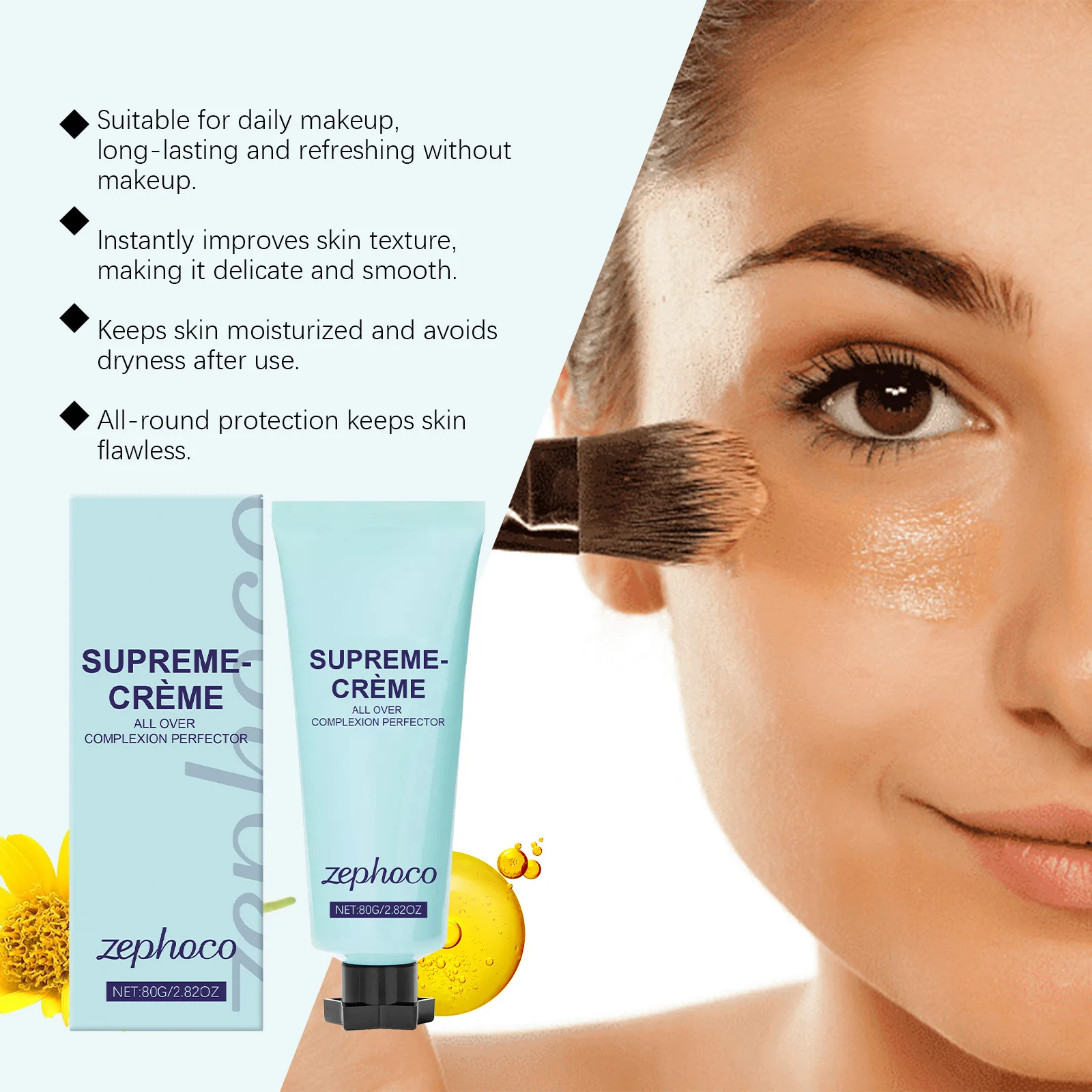 السائل المخفي تغطية عالية حب الشباب المسام النمش الهالات السوداء الوشم مقاوم للماء التحكم في الزيت ترطيب الوجه الجسم مستحضرات التجميل #5