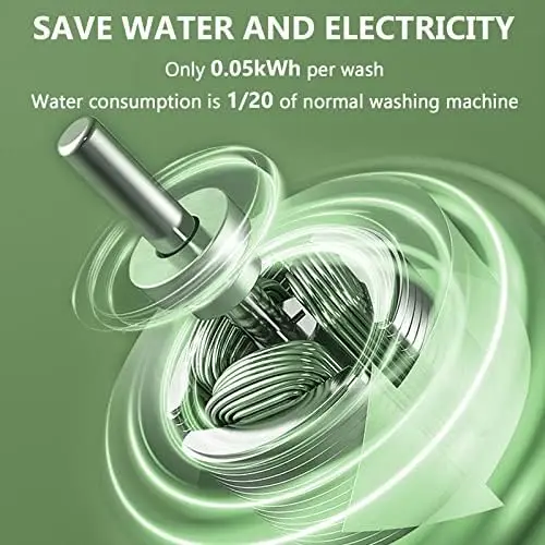 Portable Washing Machine and Dryer Combo, 8L Mini Folding Washing Machine Portable with Disinfection Function, Small Portable Wa