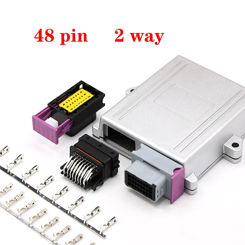 24pin 48pin  Aluminum PCB Box Shell Case with Mating Male Female Fci Connector Plug and Terminals