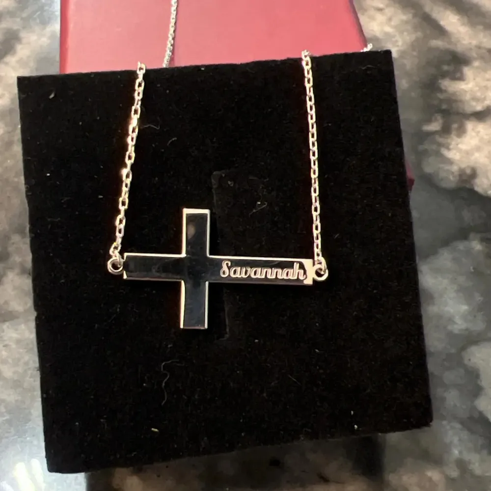 Custom Cross Necklace Dainty Personalized Engraved Name Date Necklaces  for Women Trendy Everyday Jewelry