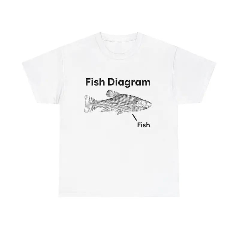 Fish Diagram Tee Unisex Shirt