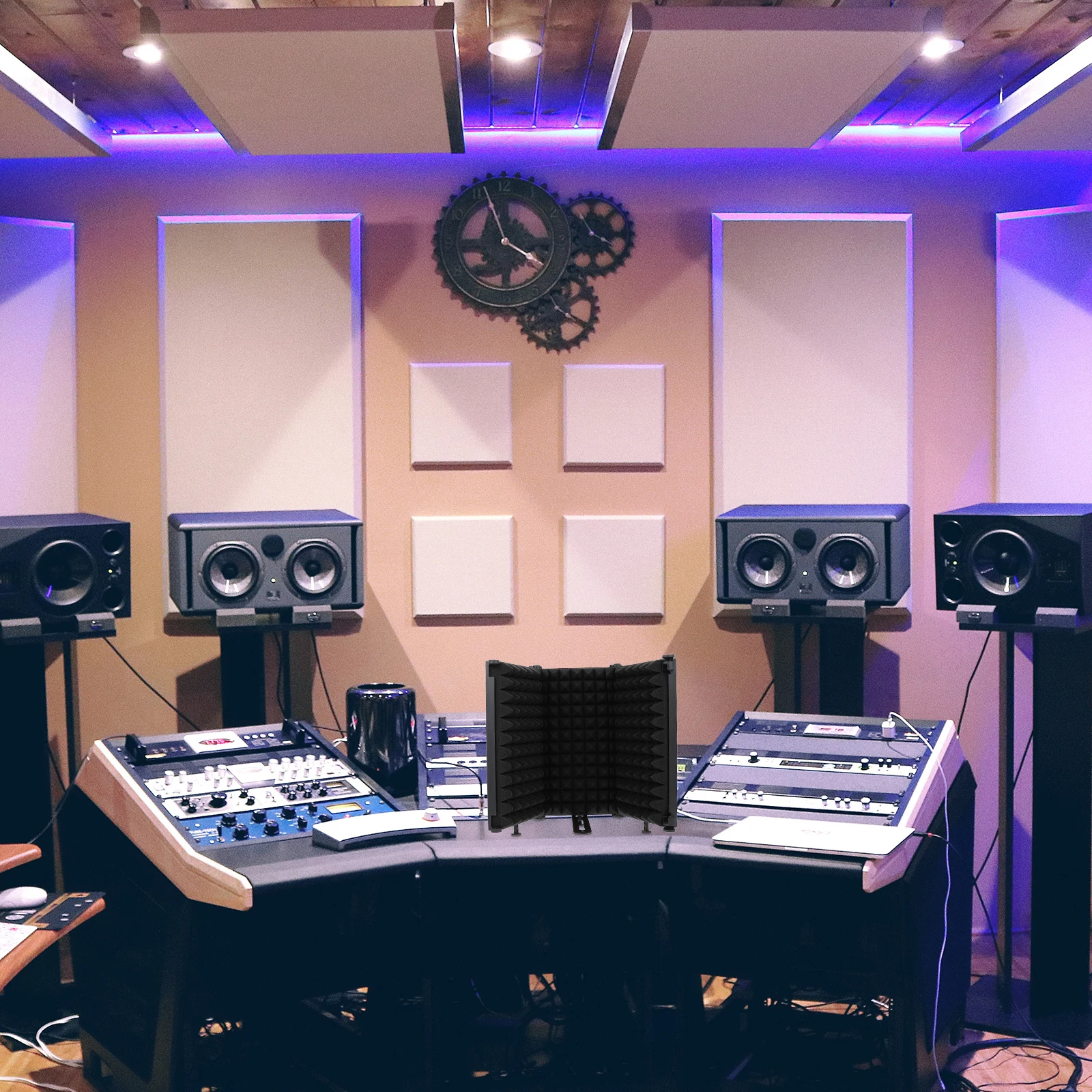 

1pc Portable Windproof Noise Reduction Partition Microphone Pop Filter Cover for Studio Broadcasting Chat