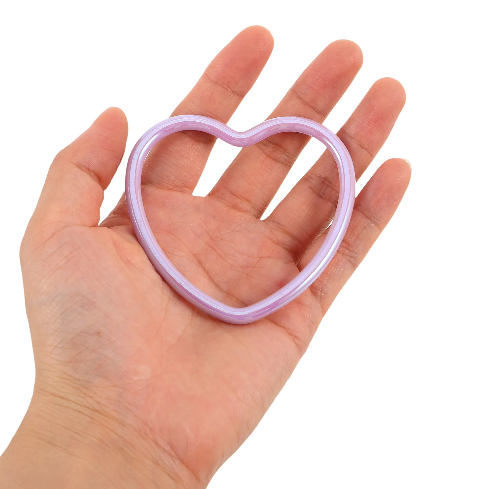 18Pcs Heart Shaped Bangles Colorful Plastic Bracelets Party Birthday Wedding Graduation Favor Accessories