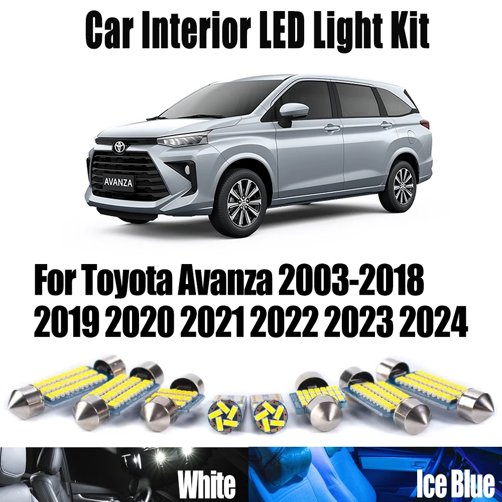 

Canbus LED Interior Reading Bulb Dome Map Light Kit No Error For Toyota Avanza 2003- 2020 2021 2022 2023 2024 Car Accessories