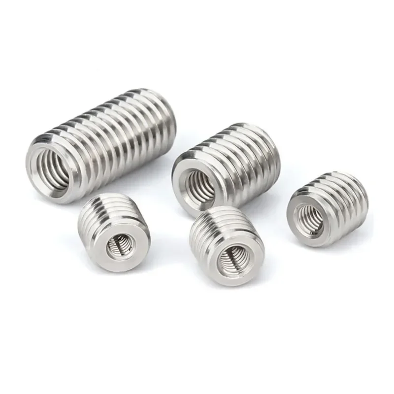 304 Stainless Steel Inside Outside Thread Adapter Screw M4 M5 M6 M8 M10 M12 M14 M16 M20 Wire Thread Insert Sleeve Conversion Nut
