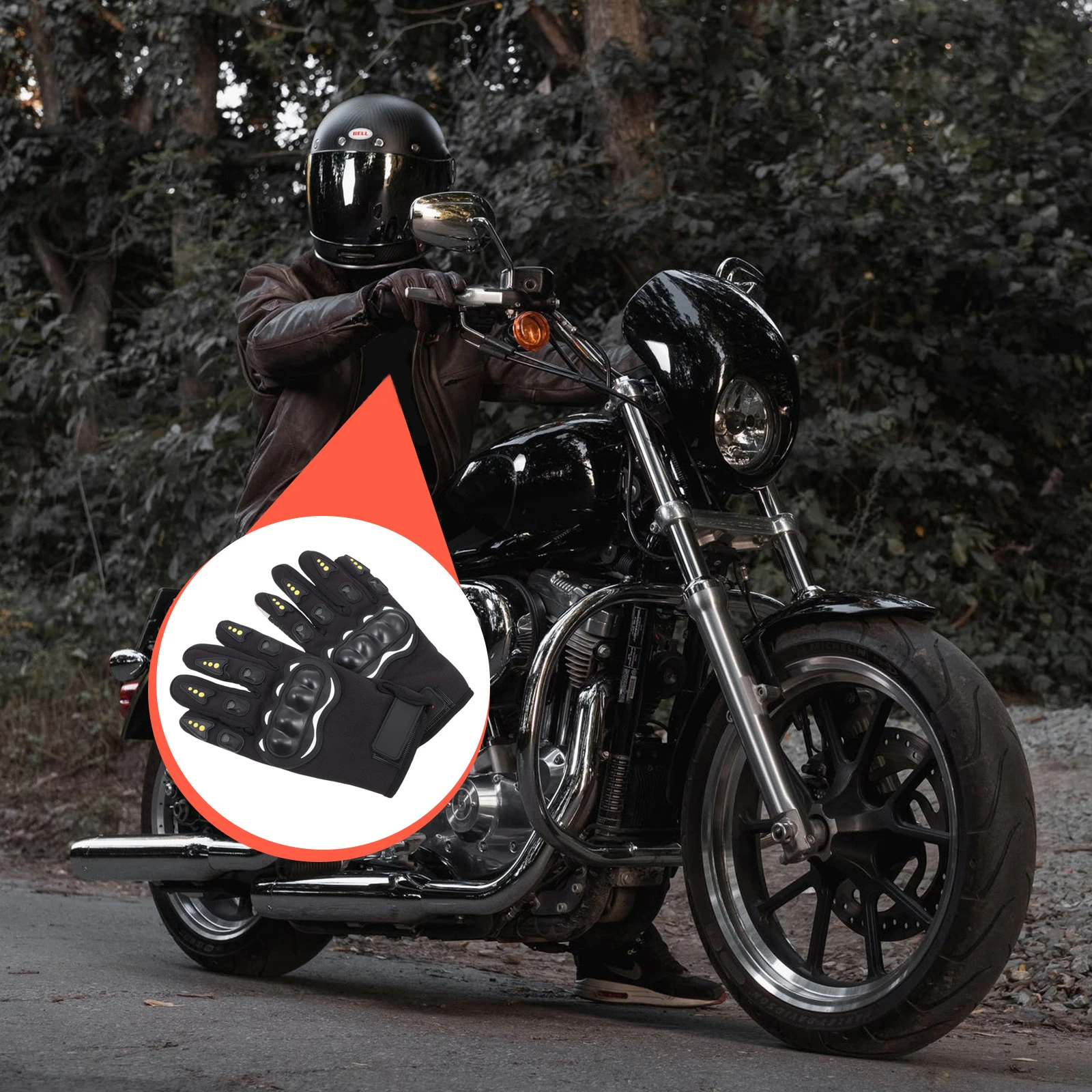 

1Pair Full Finger Riding Gloves Warm Touchscreen Outdoor Winter Windproof Anti-Slip Cycling Gloves for Skiing and Driving Use