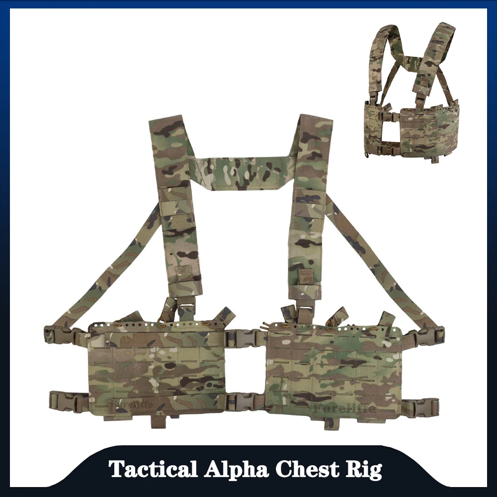 Chest tactical hanging backpack vest sports hunting storage item bag,laser hole position MOLLE equipment airsoft magazine pouch