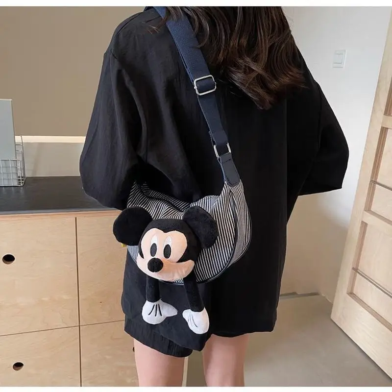 حقيبة كروس نسائية جديدة بحزام قابل للتعديل من ديزني ميكي دول، حقيبة عصرية عالية الجودة ومتينة ومتعددة الاستخدامات هدية للفتيات #4