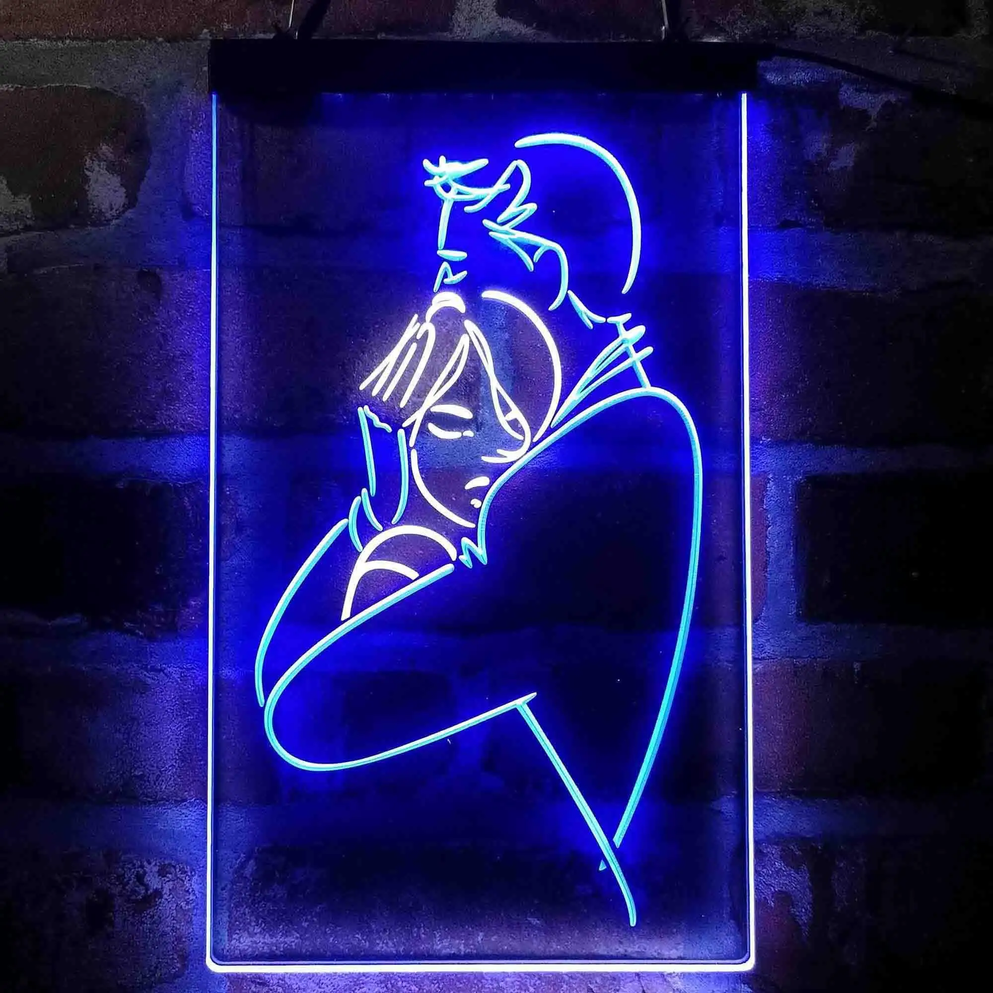 

Couple Hug Cuddle Romantic Bedroom Dual Color Led Neon Sign st6-i4108