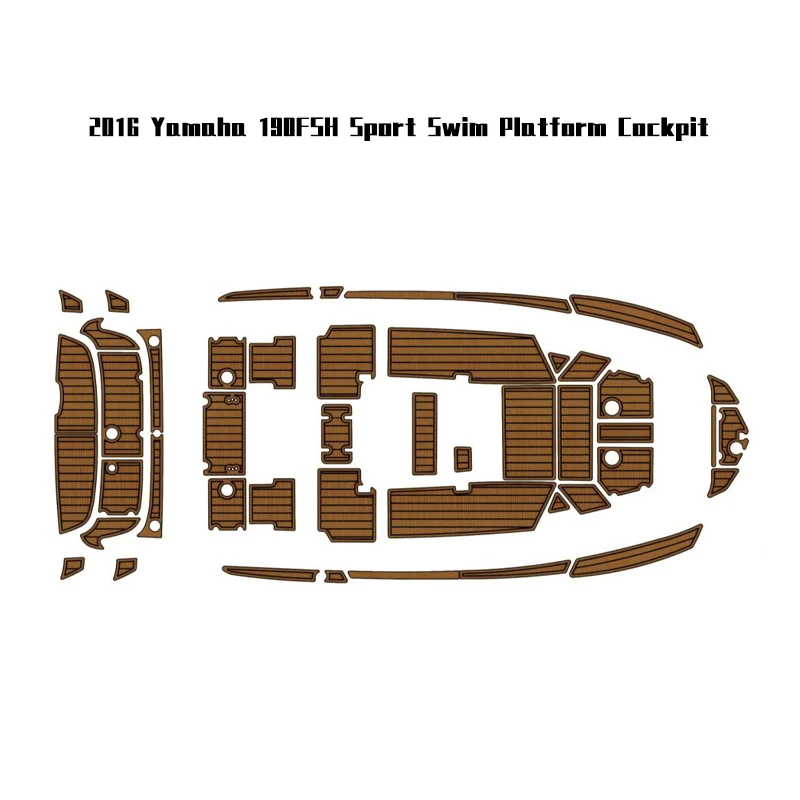 

Custom Eva Foam Pad Jet ski Marine Traction Mats For 2016 Yamaha 190FSH Sport Swim Platform Cockpit Custom Boat Accessories