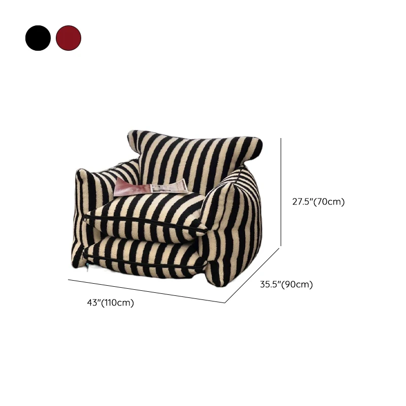 Black casual sofa with armrests compression packaging single sofa