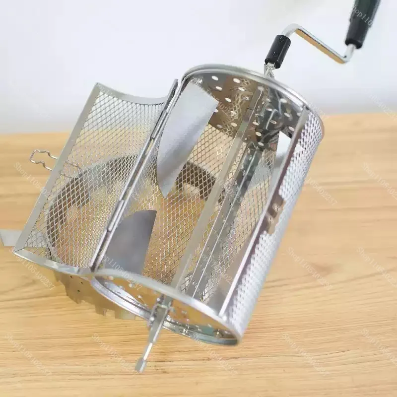 Manual Coffee Roaster Hand Crank Net Type Green Bean Roasting Machine Home Compact Design Coffee Bean Baker for Kitchen Camping