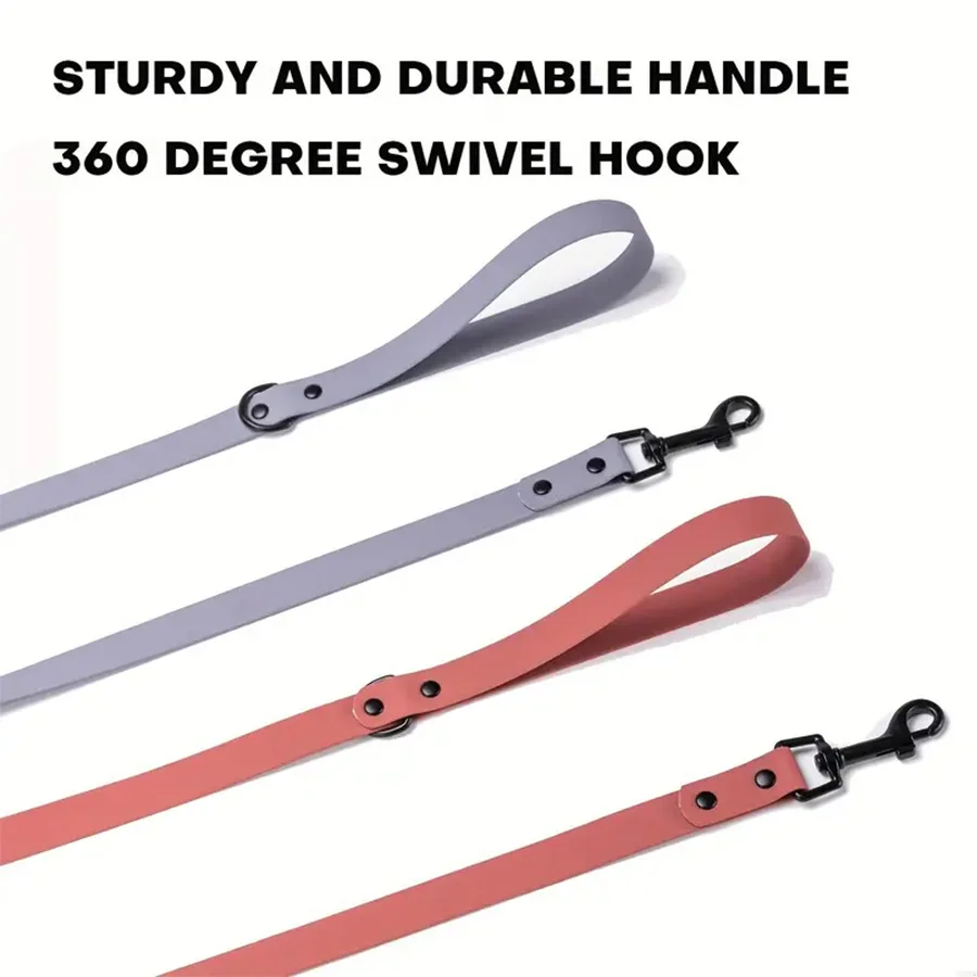Waterproof Dog Leash - Durable & Quick-Dry Traction Lead with Reflective Stitching - Adjustable for Small to Large Breeds - Perf