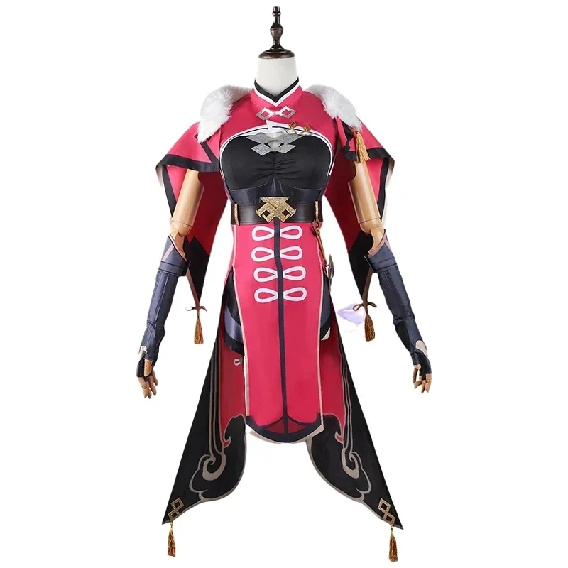 GAME Genshin Impact Beidou Cosplay Costume Beidou Cosplay Costume Women Christmas Costume Halloween Dress Cloak Full Set Wig