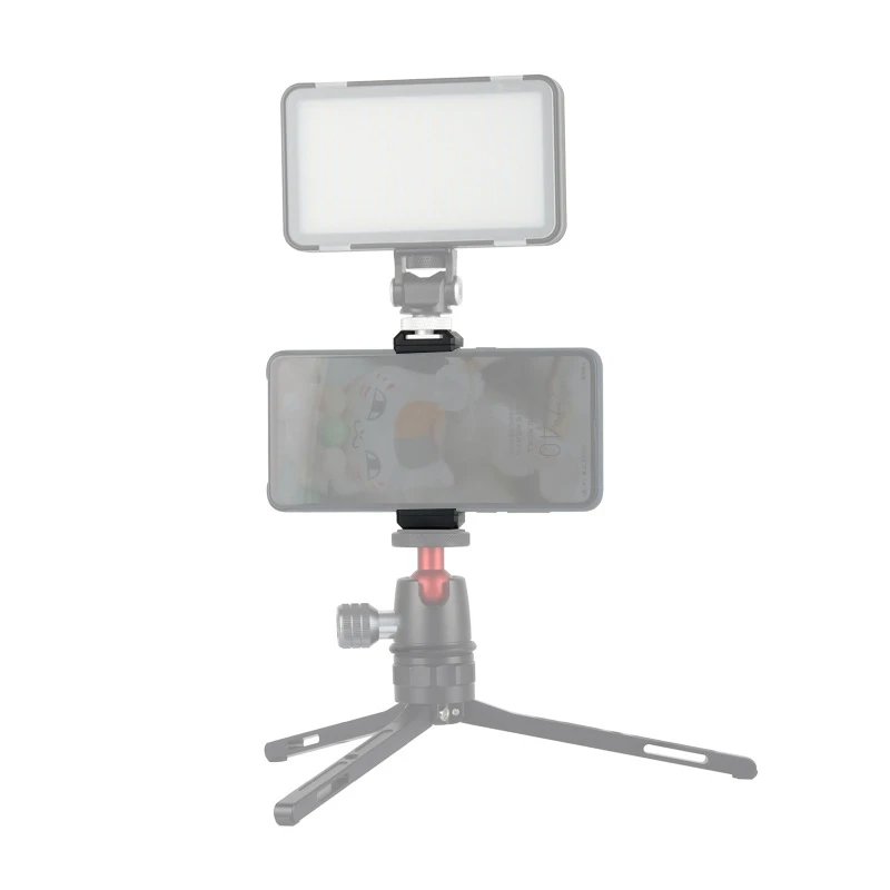 الهاتف ترايبود كليب الحذاء البارد جبل للميكروفون LED الفيديو الضوئي 1/4 ''ثلاثي القوائم المسمار آيفون 15 سامسونج غالاكسي جوجل