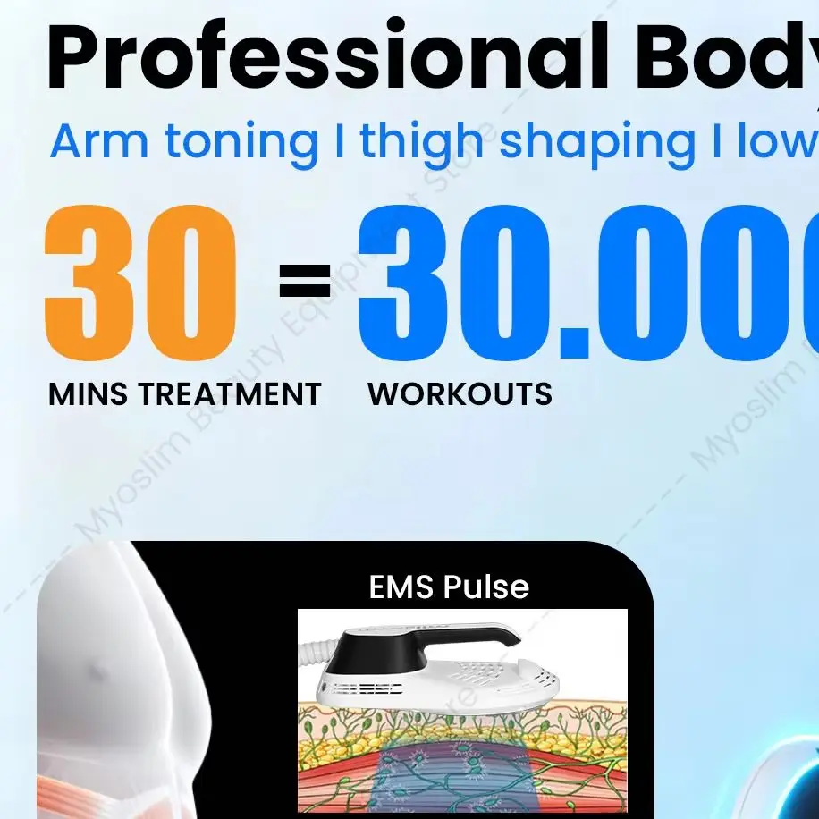 MYOslim 6500W HI-EMT RF Body Contouring Device Fat Melting Body Shaping Machine Professional Electromagnetic Muscle Toning Weigh