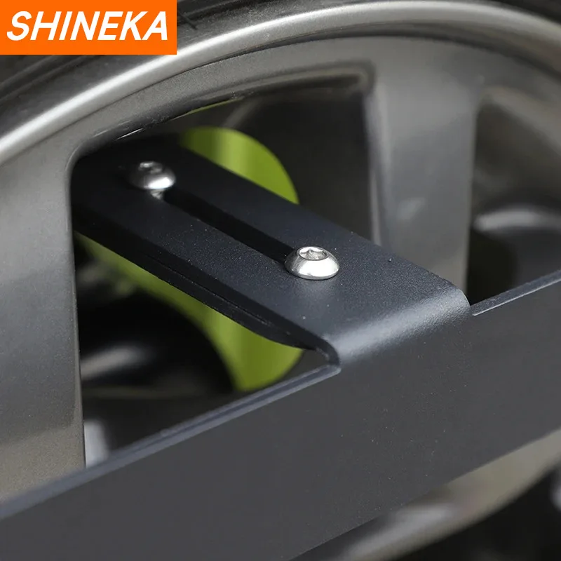 SHINEKA Car Rear Spare Tire License Plate Bracket Mounting Kit Accessories for Jeep Wrangler TJ JK JL 1997-2023 For Suzuki Jimny