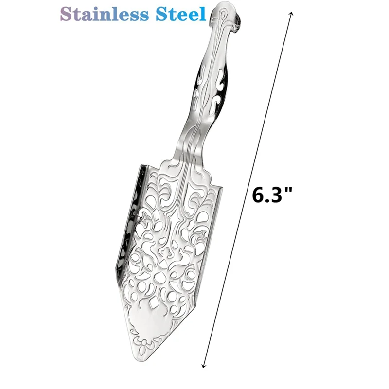 Łyżeczki do absyntu ze stali nierdzewnej ABKP-12PCS, vintage, do barów koktajlowych, do szklanek, filtr do napojów, ażurowe łyżeczki do absyntu