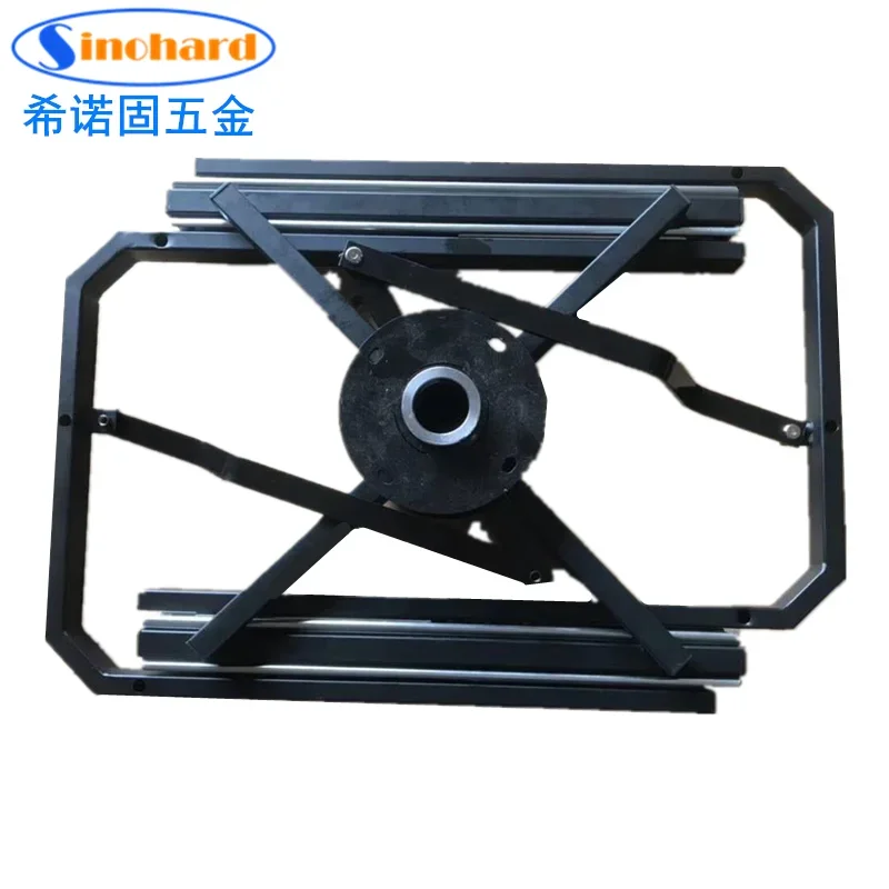 High quality Converting from Round to Square Butterfly Transformable Extendable Table Frame Mechanism