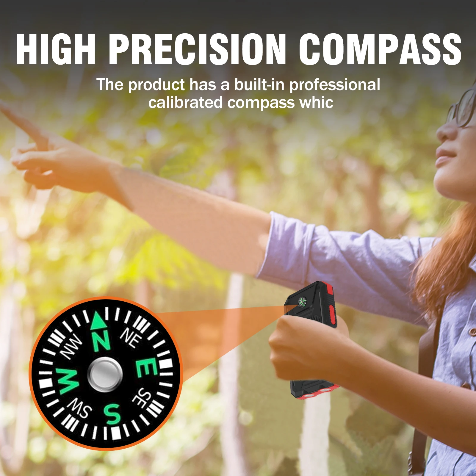 بنك طاقة يعمل بالطاقة الشمسية بقدرة 20000 مللي أمبير في الساعة، سعة كبيرة، محمول في الهواء الطلق، شحن سريع، بطارية ليثيوم بوليمر مدمجة، ضوء LDE لهاتف آيفون وسامسونج