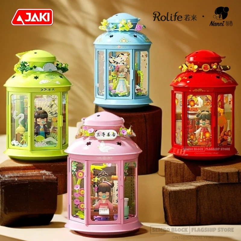 

JAKI Nanci Assembling Building Blocks Ancient Style Kawaii Anime Cartoon Model Collectible Ornaments Children's Holiday Gifts
