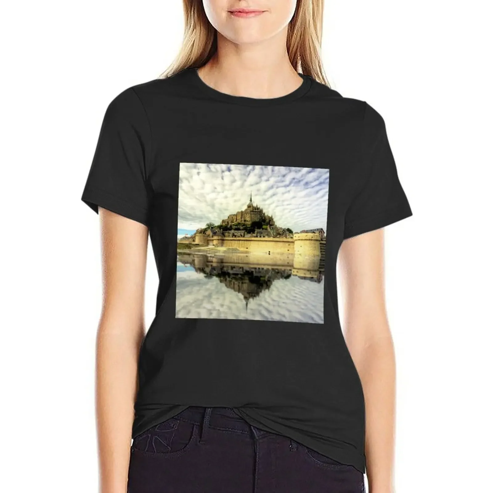 

Mont St Michel T-Shirt summer clothes Blouse quick-drying luxury designer clothing Women