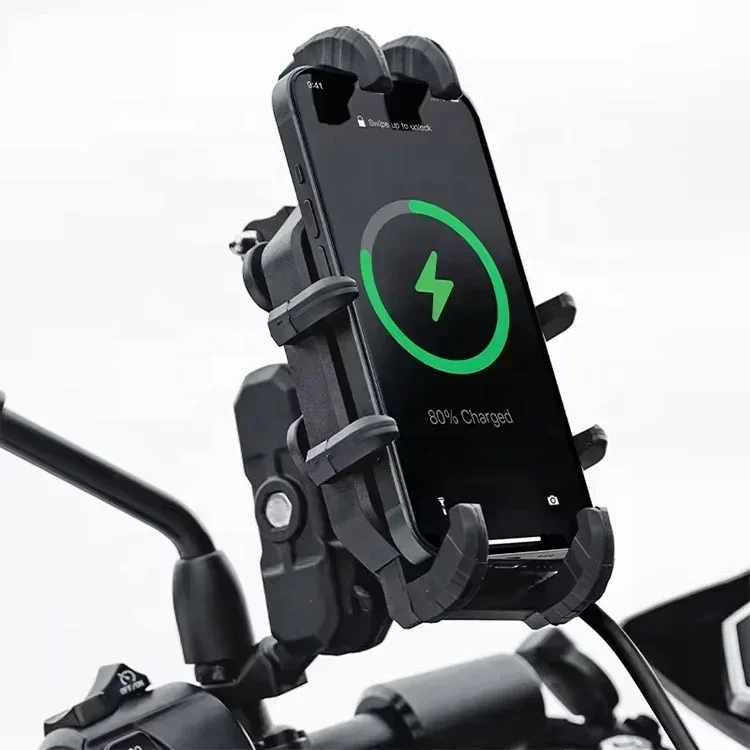 

New Arrival Bike Phone Holder, Cycling Mobile Mount with Anti-theft & Anti-vibration, QC3.0 15W USB Charger