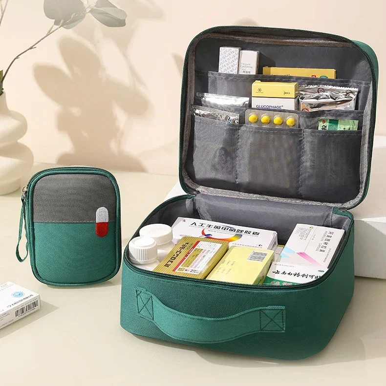 S/L Medical Emergency Kit Portable Medicine Storage Organizers Large Capacity Storage Bag Household Storage Organization