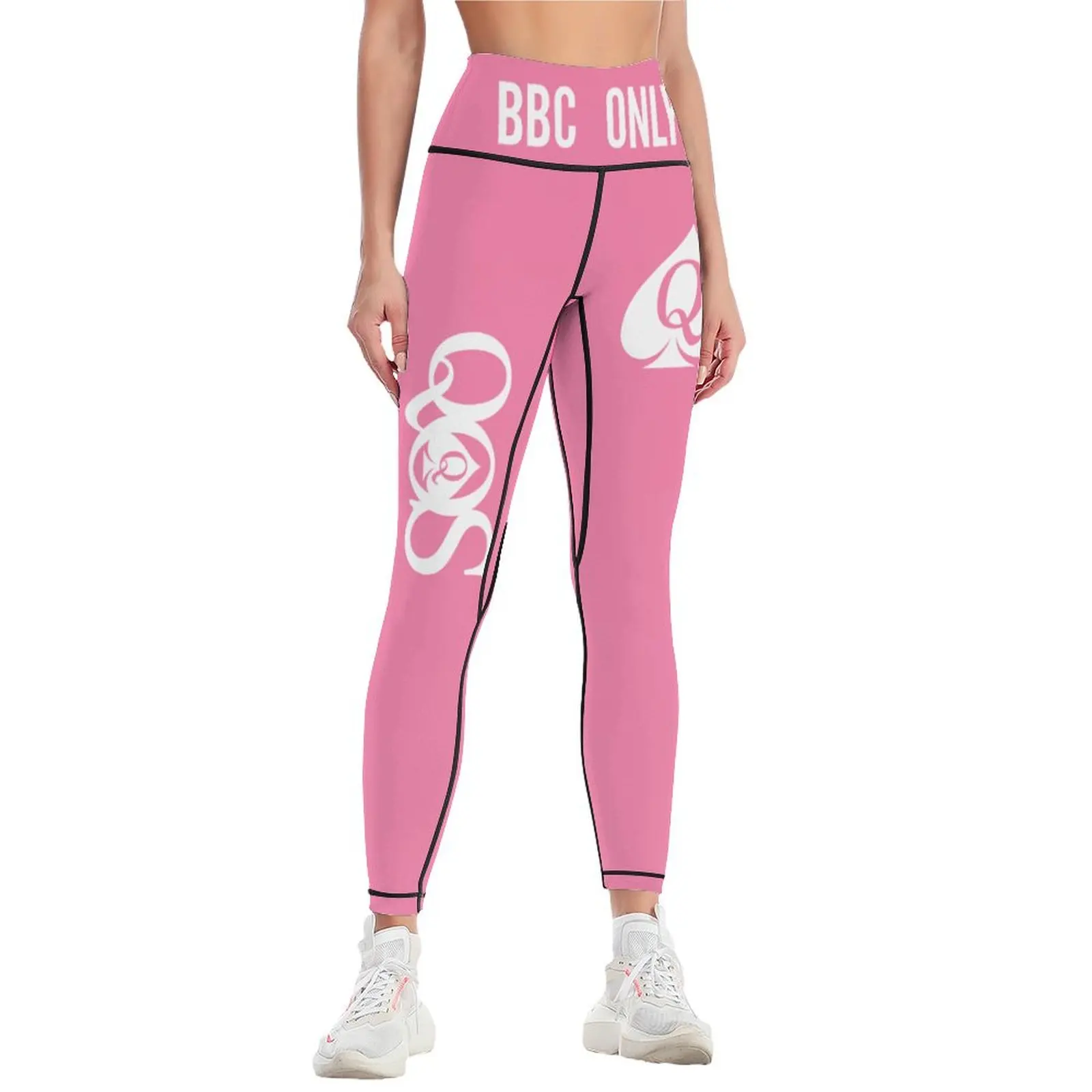 QOS BBC NUR Design Workout Yoga Lange Leggings für Frauen Scrunch Bequeme, weiche Gymnastikhose mit hoher Taille