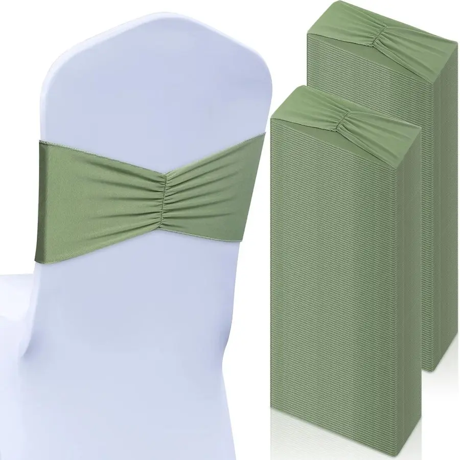 

150 шт. эластичных лент-бантов из спандекса для стульев, декоративные чехлы-накидки на сиденья для свадьбы, дня рождения, банкета, горячая новинка