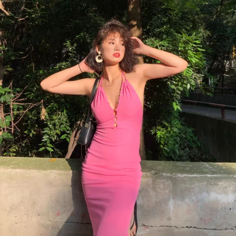 

Spot GoodsN337 RefKnitted Hong Style Retro Dress2025Summer French Retro Style European and American Women's Fashion