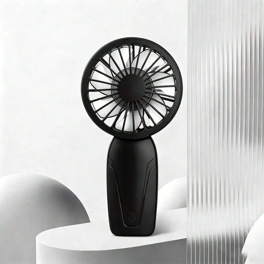 

1pc Unisex Solid Color Simple Style Fan-Shaped Portable Mini Handheld Fan With Unique Mech Design, 7-Blade Cooling Fan, USB Rechargeable, Suitable For Outdoor Activities, Beach Sports, Office, Class, Pool Parties, Daily Life, Convenient Fan