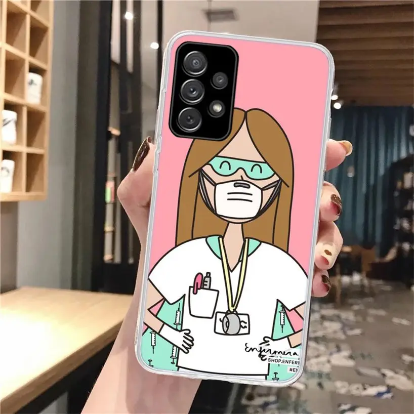 Medicine Nurse Doctor Soft Phone Case For Samsung Galaxy A16 A26 A36 A56 A15 A14 A13 A55 A54 A53 A35 A34 A33 A25 A24 A23 A05S A0