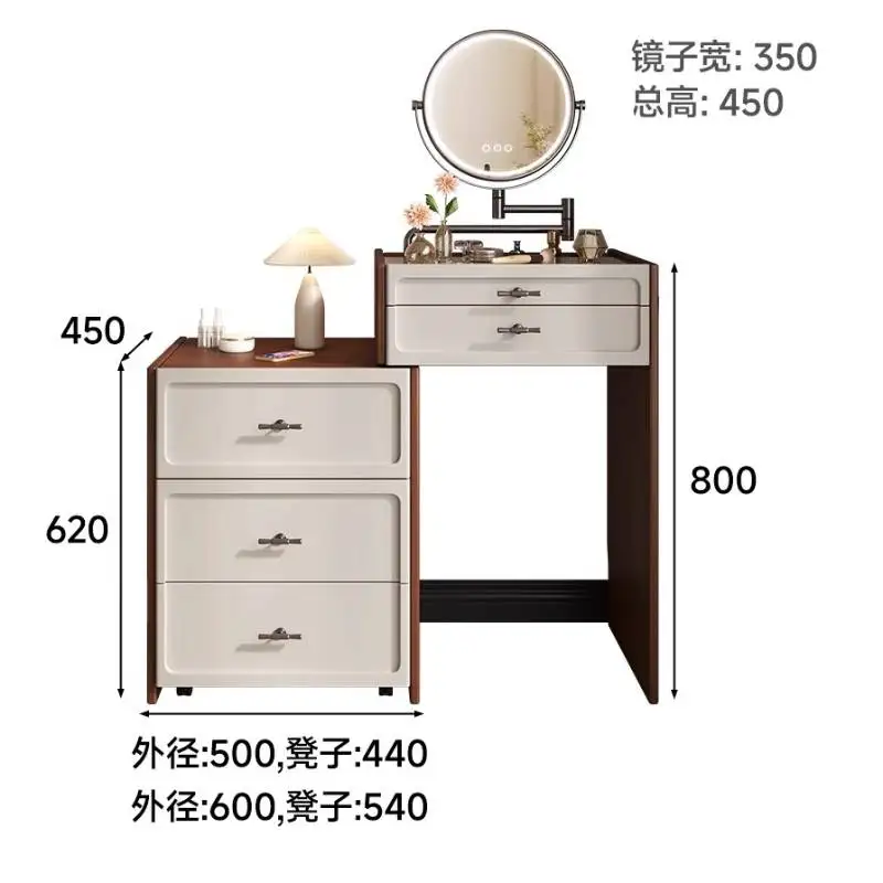 خزانة صغيرة مطلية على الصدر، طاولة بجانب السرير، غرفة نوم فاخرة، شقة صغيرة، طاولة مكياج من الخشب الصلب، طاولة مكياج