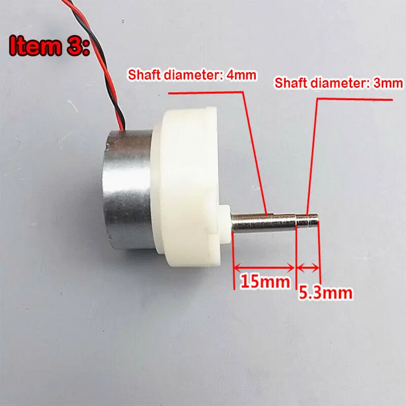 DC 3-9V 2.5-11RPM Slow Speed Mini Micro 300 Series Geared Motor High Torque CW CCW Small Mute Plastic Reduction Gearbox Reverse