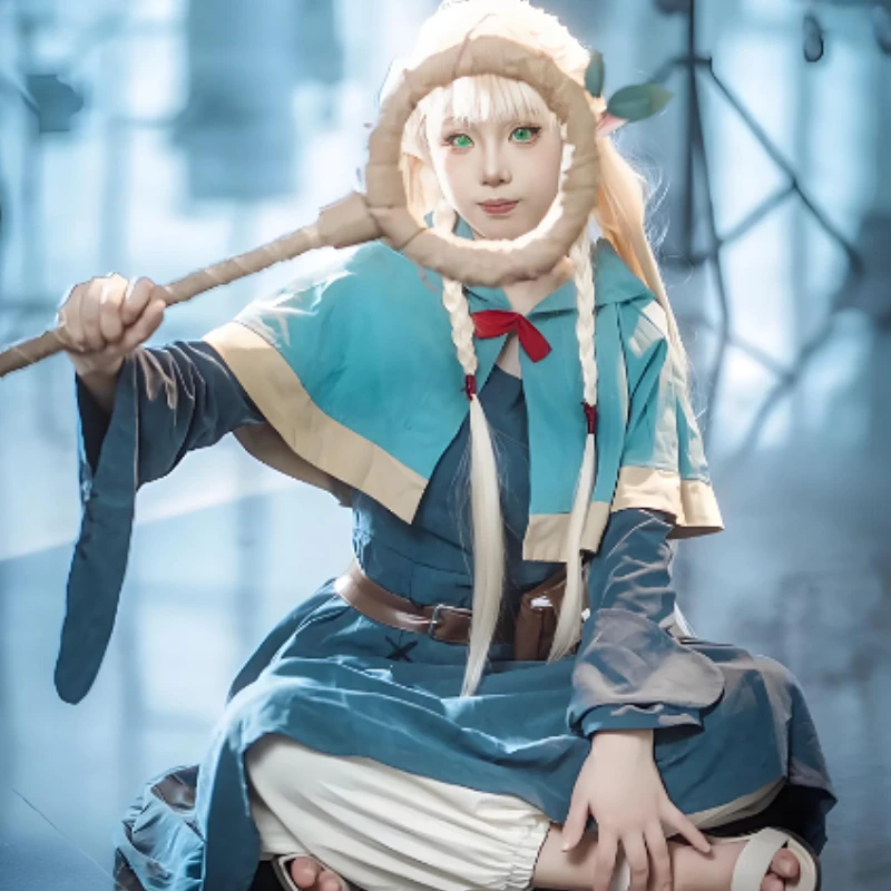 อะนิเมะอร่อยใน Dungeon Marushiru เครื่องแต่งกายชุดคอสเพลย์ Headwear Fairy Ear Prop อุปกรณ์เสริม Party Carnival เสื้อผ้า